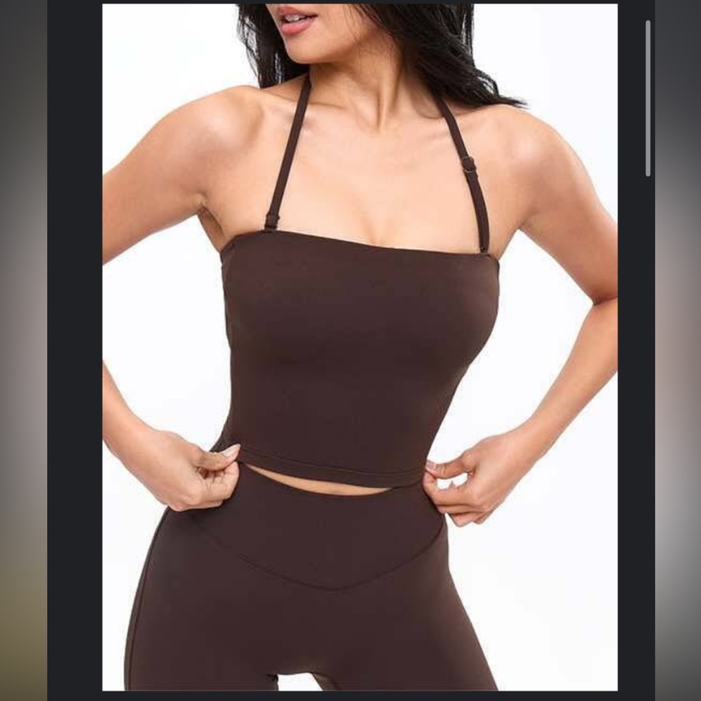 Buffbunny NWT Butter Bandeau Crop Cold brew ☕️ Medium